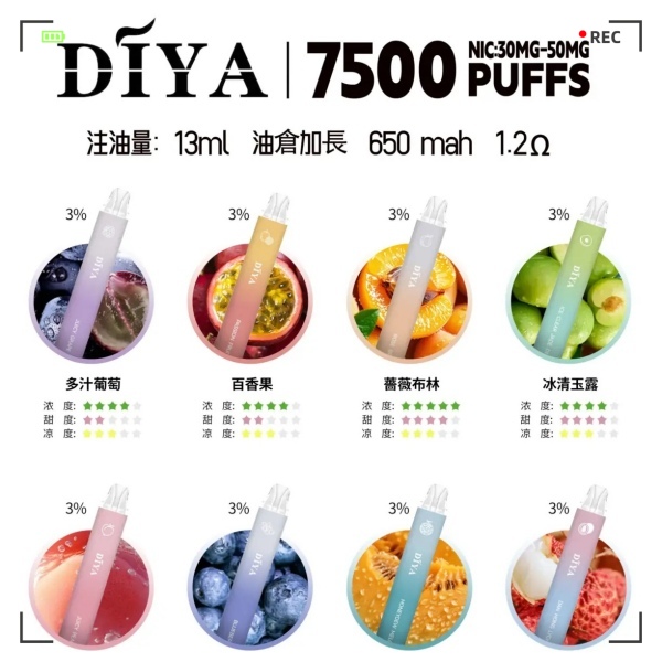 DIYA7500口電子煙 叮啞拋棄式 D